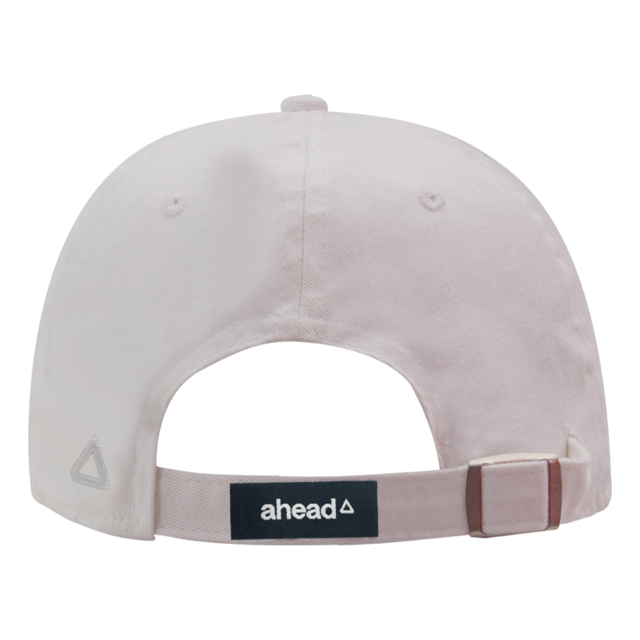 Light gray cap with 'ahead' logo on a white background