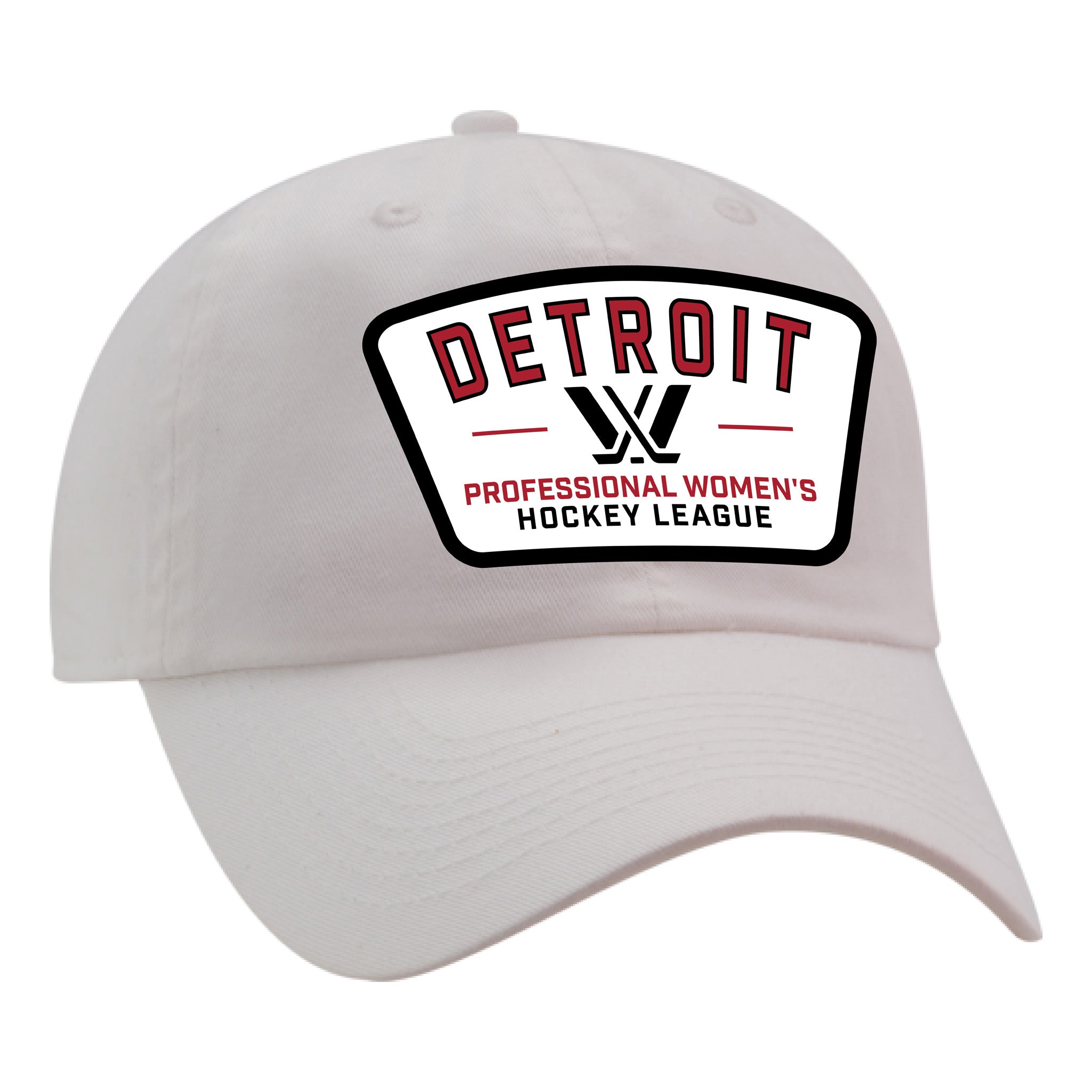 Light gray cap with Detroit Professional Women's Hockey League logo on a white background