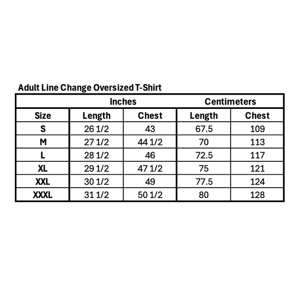 Seattle Adult Line Change Arched Design Oversized T-Shirt