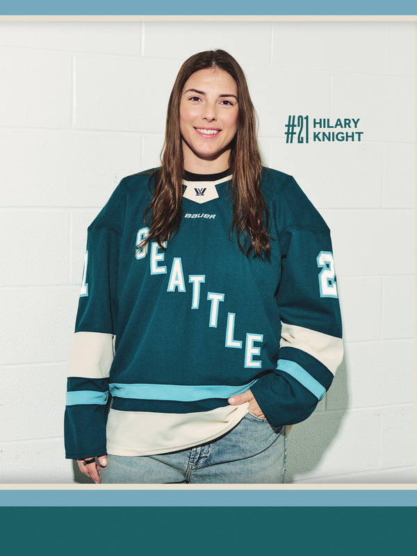 PWHL Seattle forward Hilary Knight wearing the PWHL Seattle jersey.

Image Credit: PWHL 