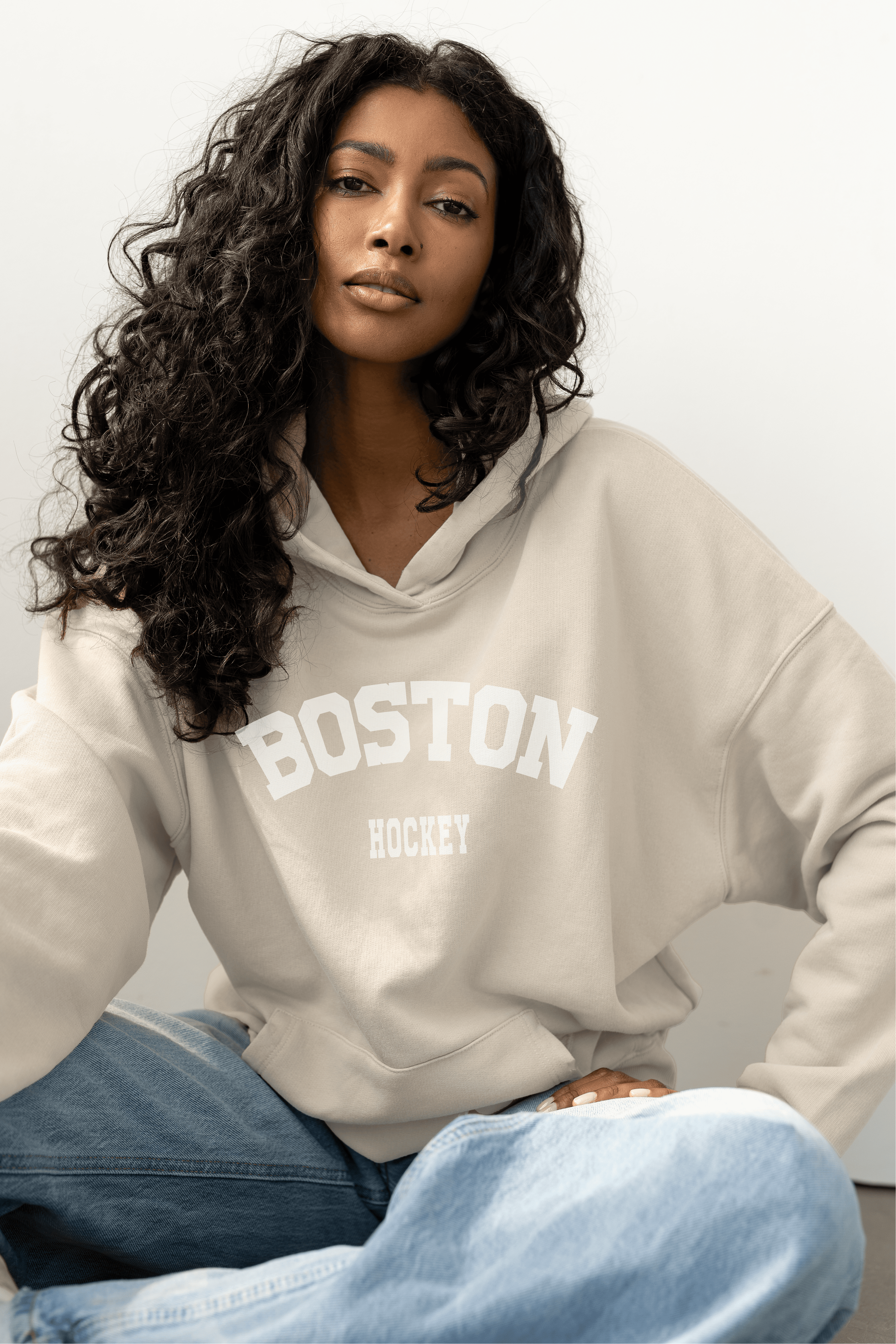Boston Hoodie - Hoodie in Cream