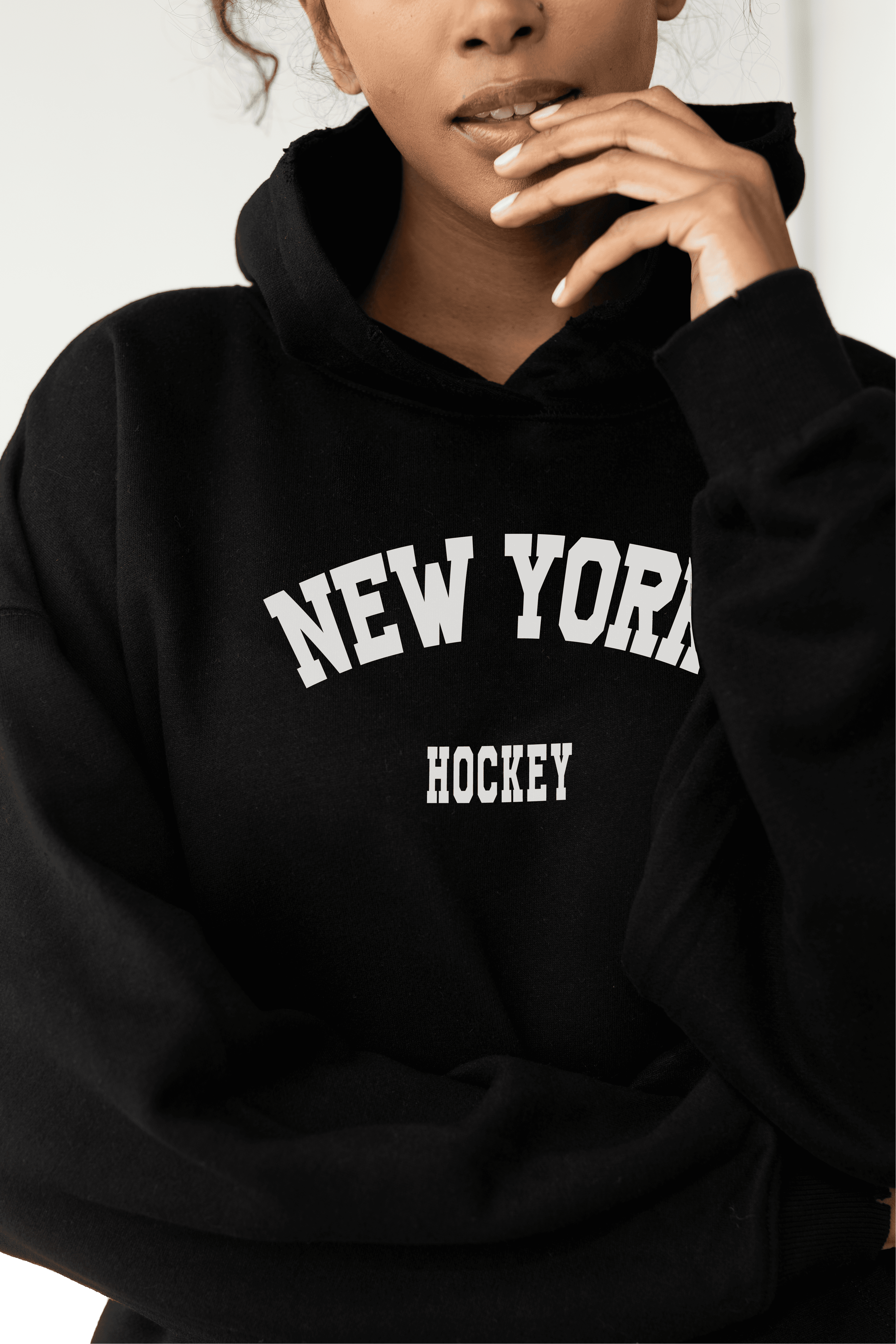 New York Hoodie - Hoodie in Cream