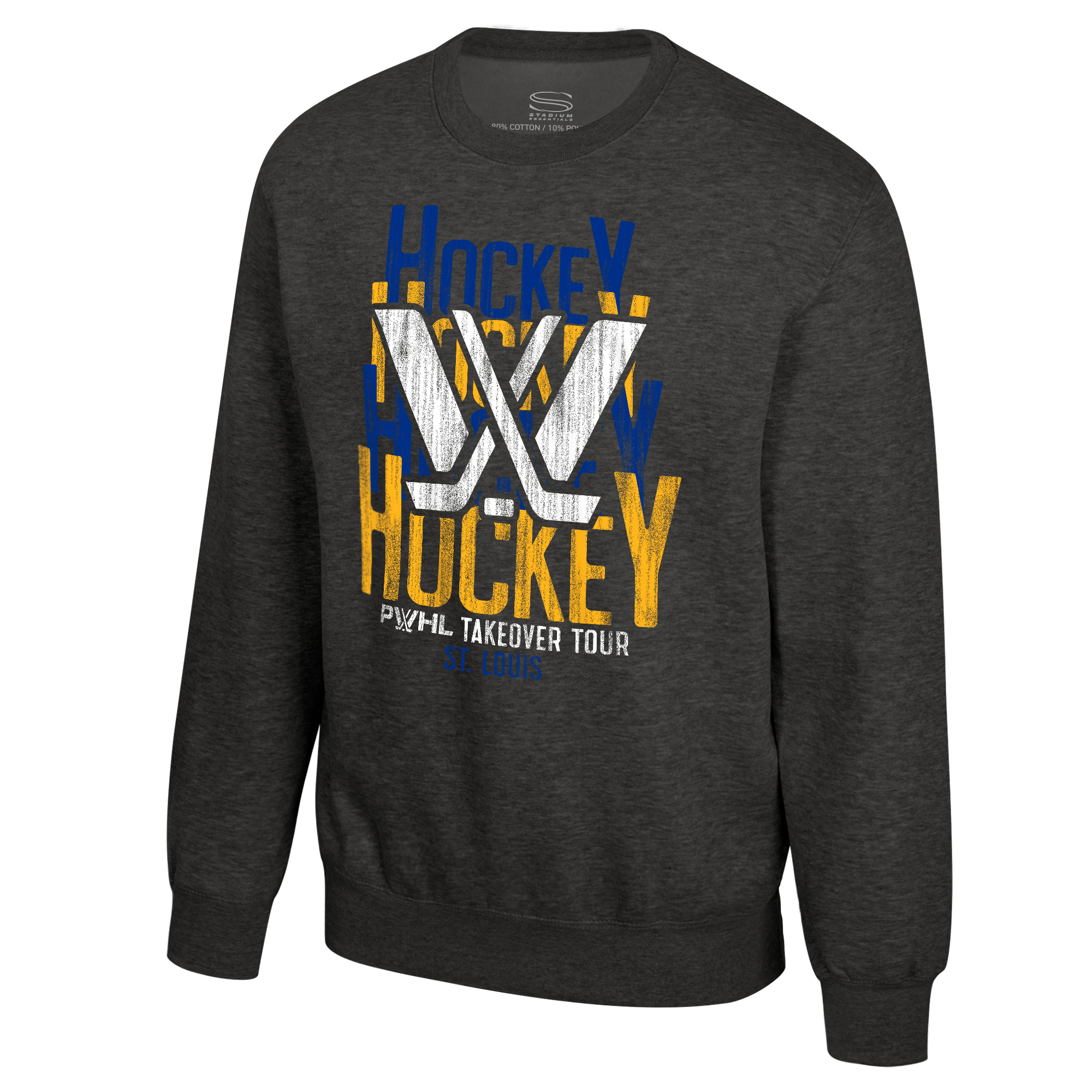 PWHL Adult Stadium Essentials St. Louis Takeover Dedication Crew - Crewneck in Gray