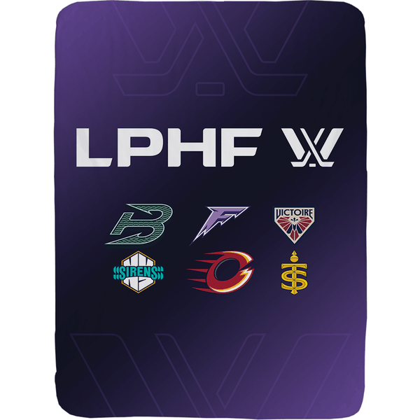 LPHF Large Sherpa Fleece Inaugural Six Logo Throw Blanket