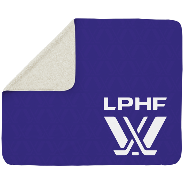 LPHF Sherpa Fleece Logo Throw Blanket