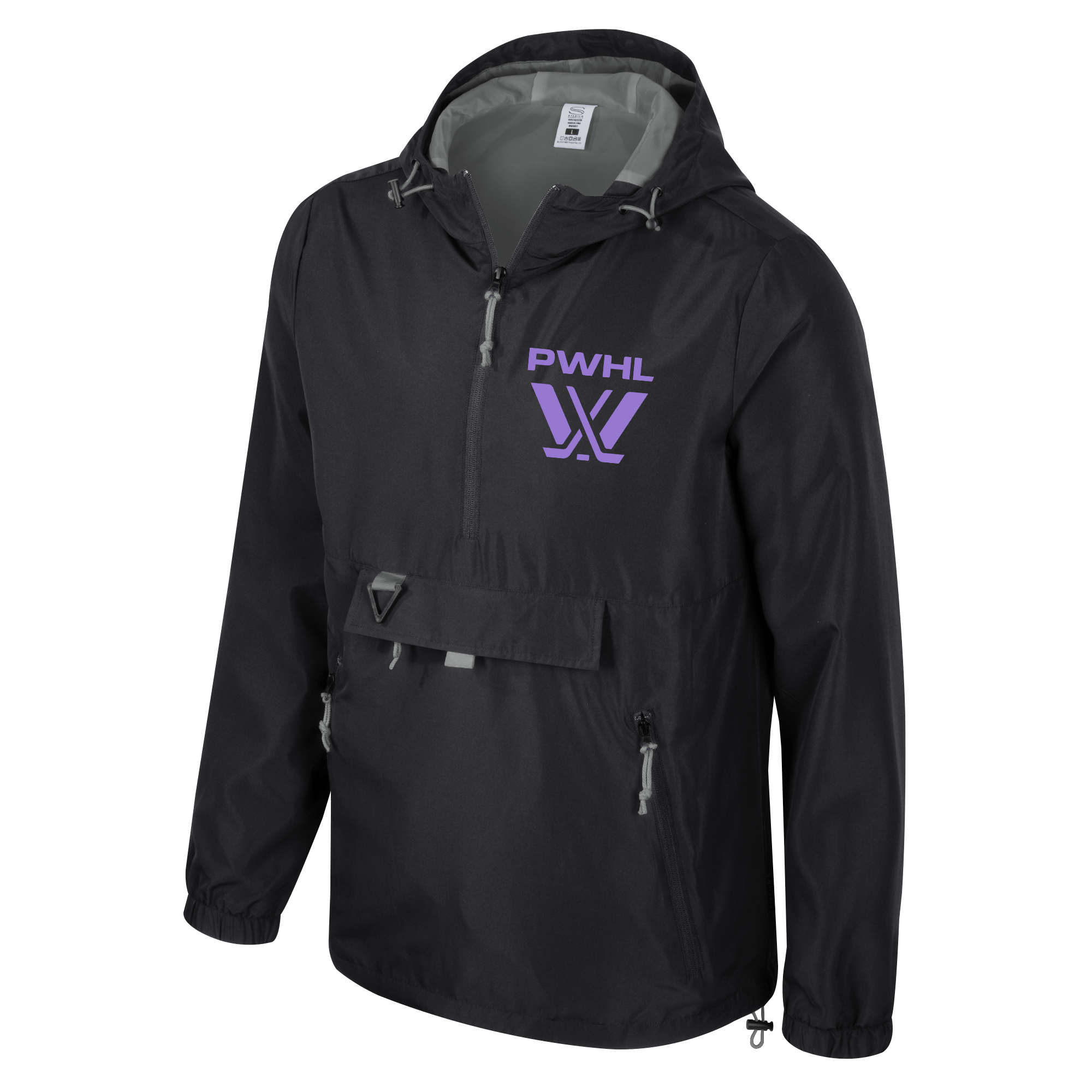 PWHL Adult Stadium Essentials Compete Quarter Zip Hybrid Jacket 2 - Jacket in Black