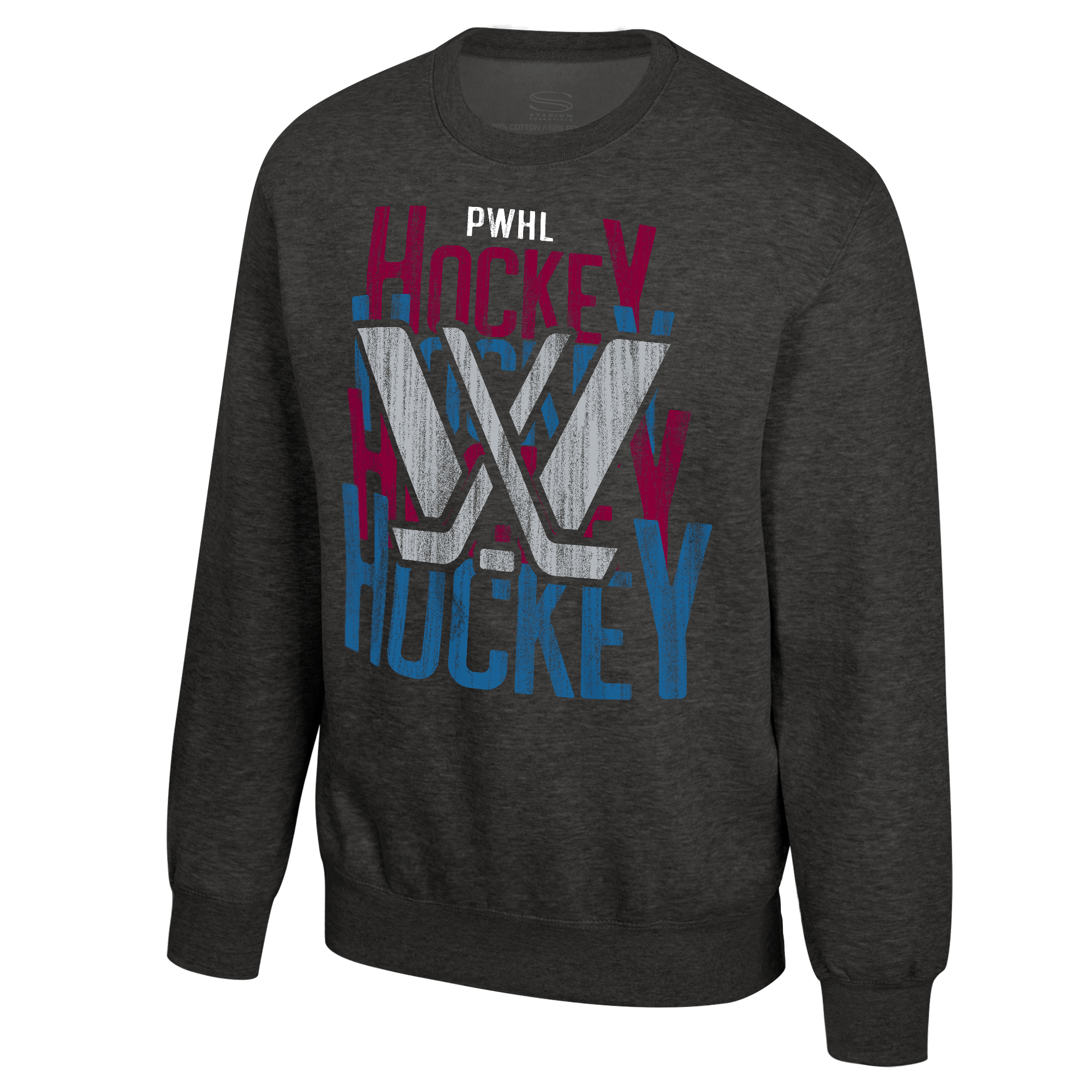 PWHL Adult Stadium Essentials Denver Takeover Dedication Crew - Crewneck in Charcoal