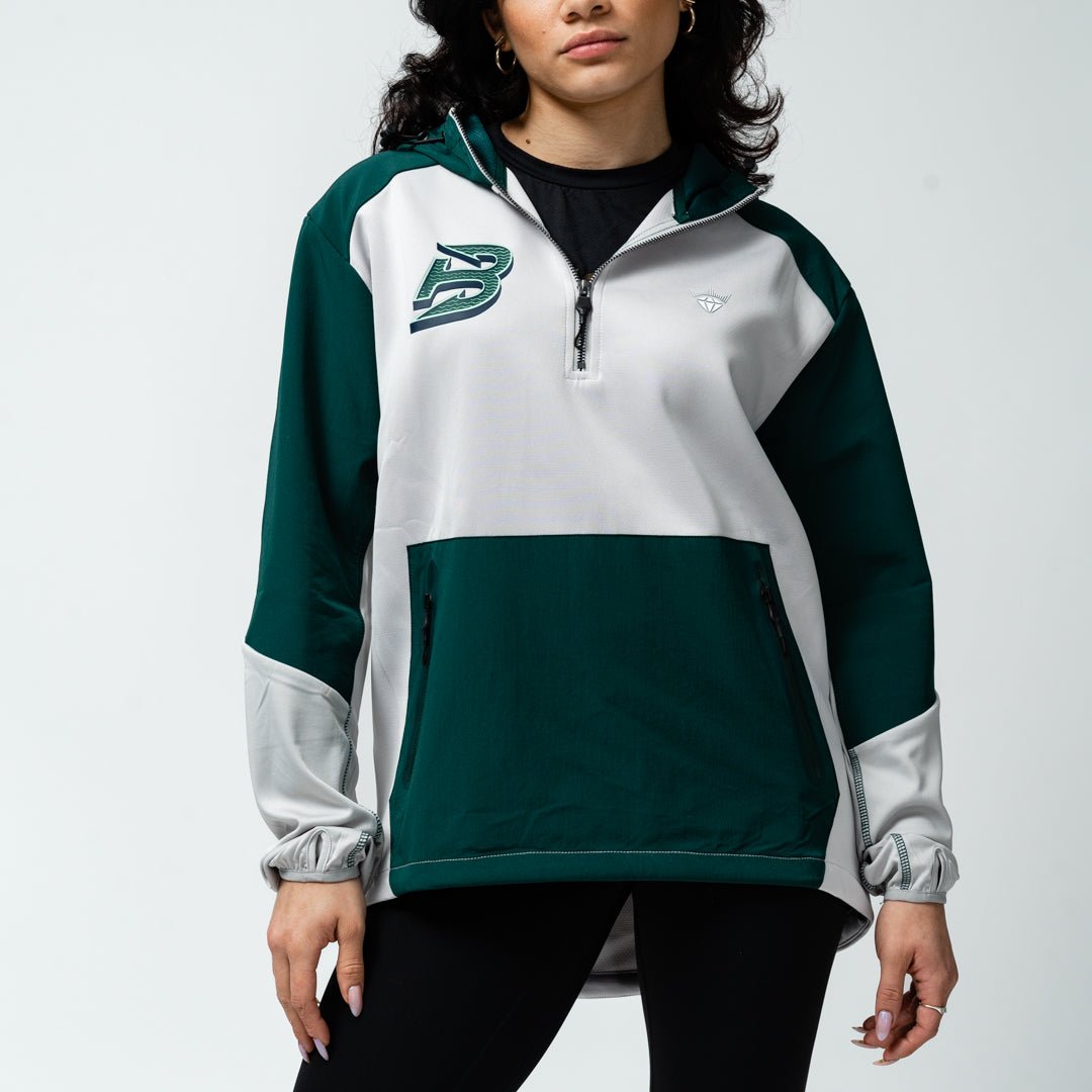 Boston Fleet Adult Royalty Quarter Zip Podium Hybrid Jacket - Jacket in Green