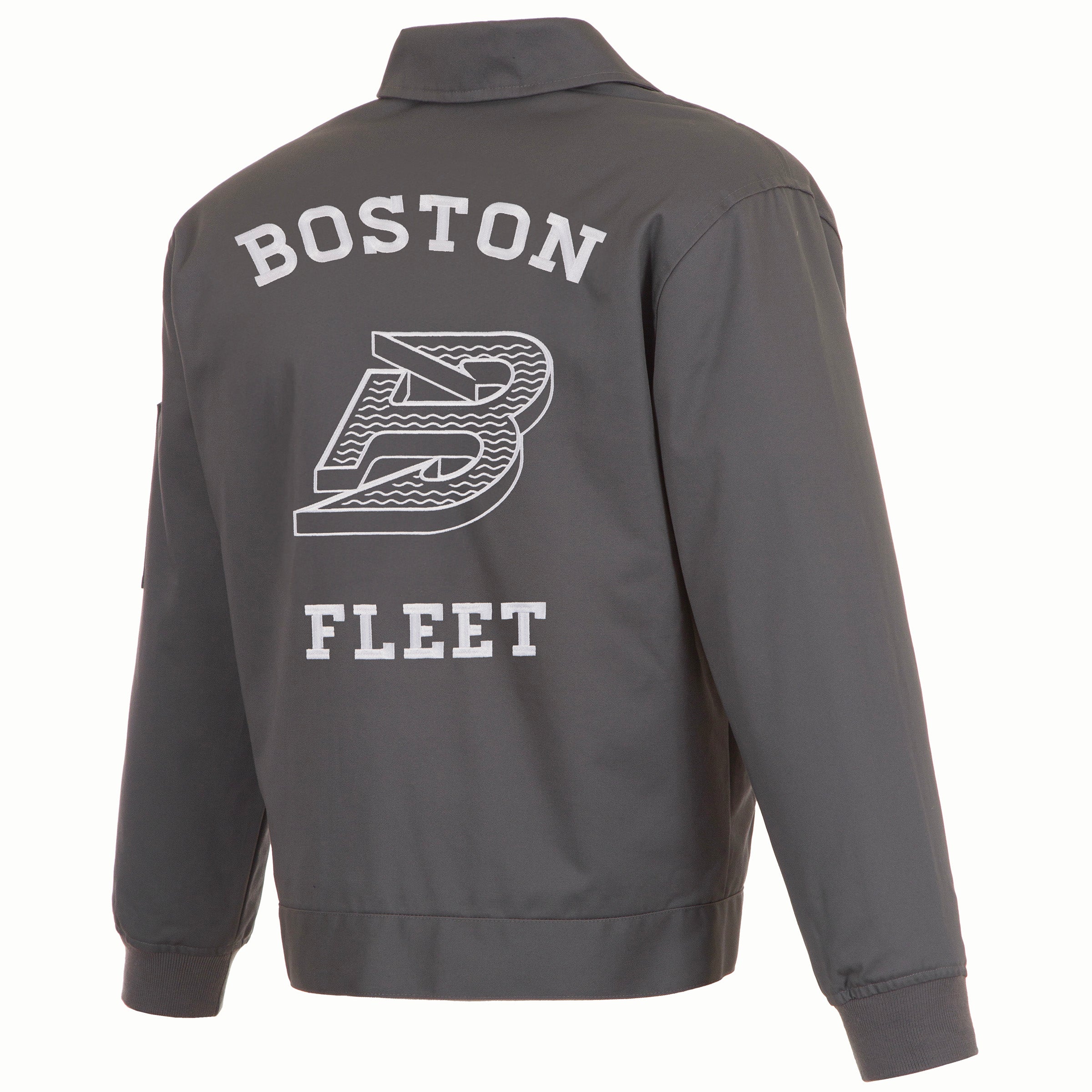 Boston Fleet Adult Twill Quilted Jacket - Jacket in Gray