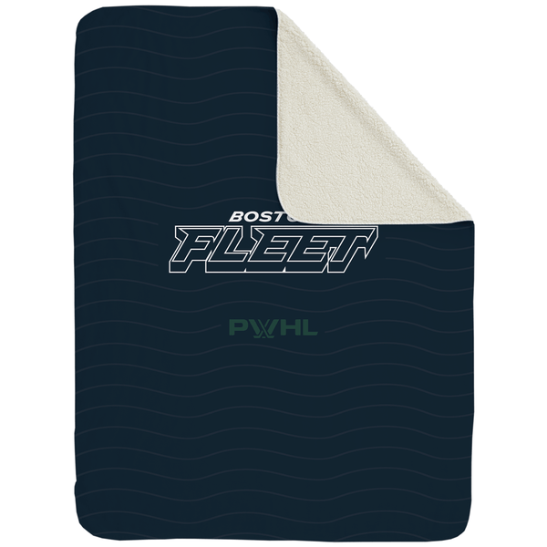 Boston Fleet Large Sherpa Fleece Throw Blanket