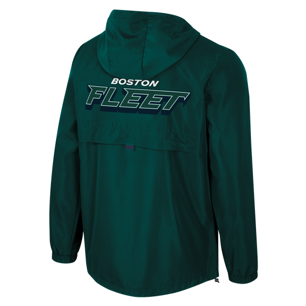 Boston Fleet Adult Stadium Essentials Compete Quarter Zip Hybrid Jacket