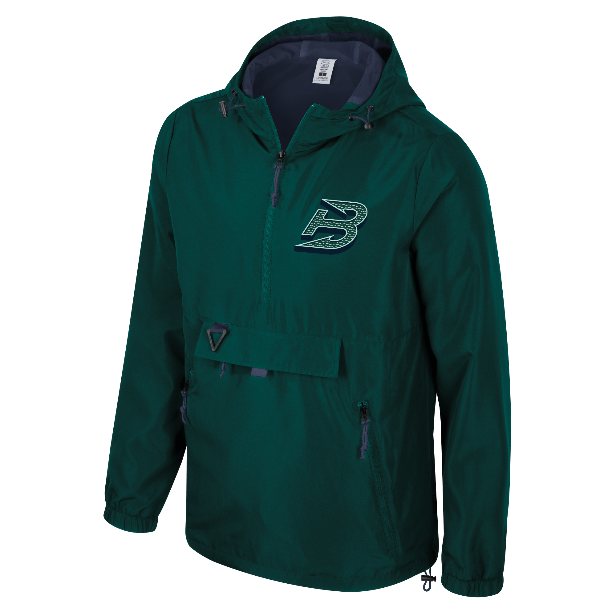 Boston Fleet Adult Stadium Essentials Compete Quarter Zip Hybrid Jacket - Jacket in Green