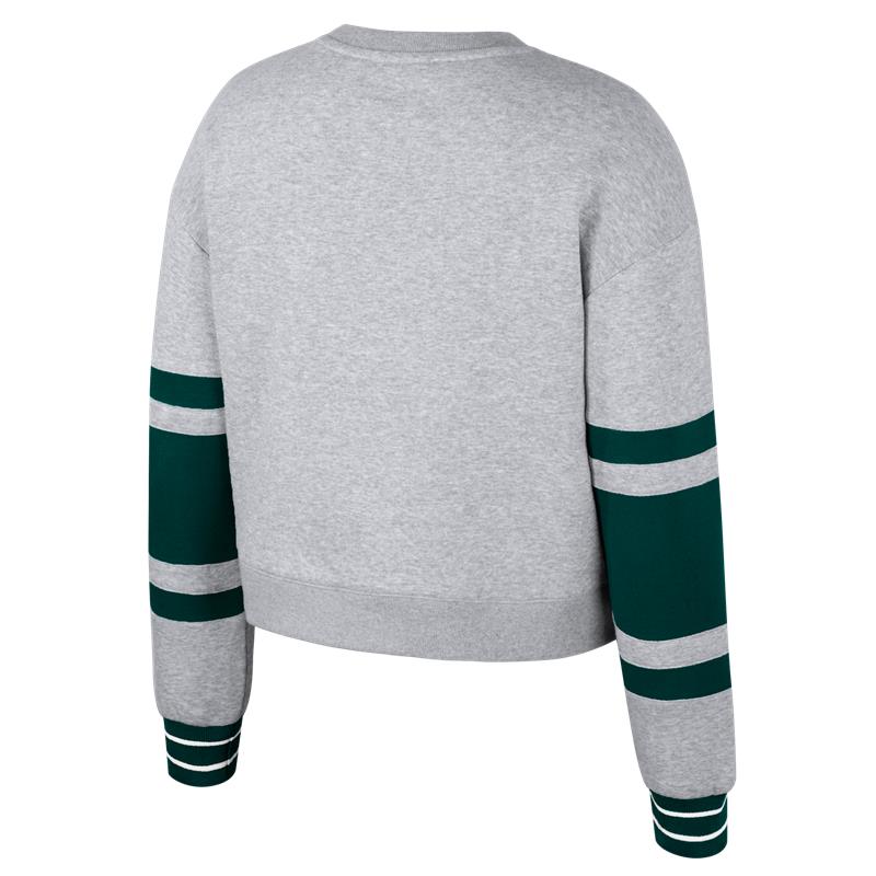 Boston Fleet Women's Stadium Essentials Scrimmage 2 Long Sleeve Crop Crew - Crewneck in Grey