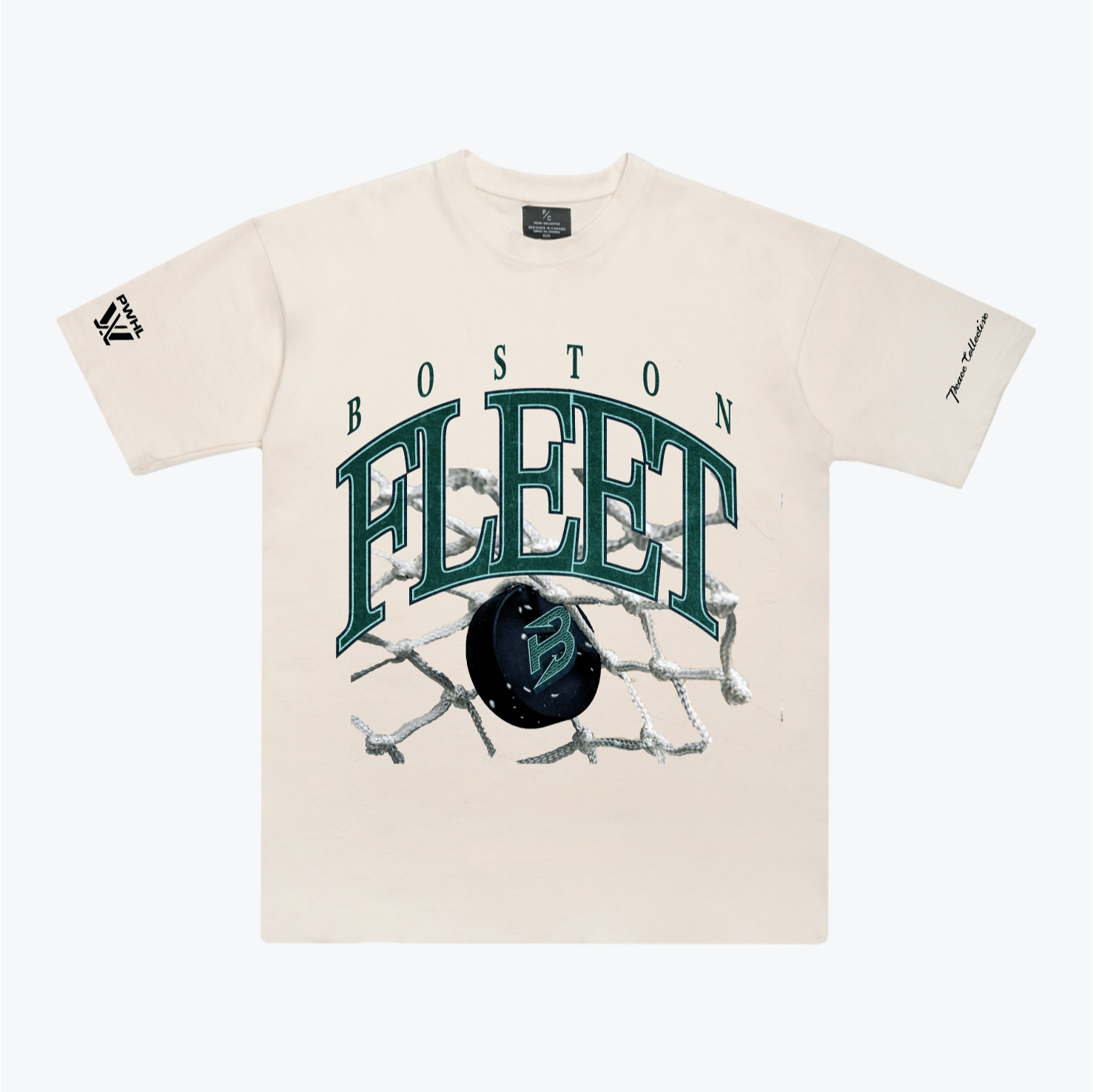 Boston Fleet Unisex Peace Collective Vintage Heavy Weight T-Shirt - T-Shirt in Cream