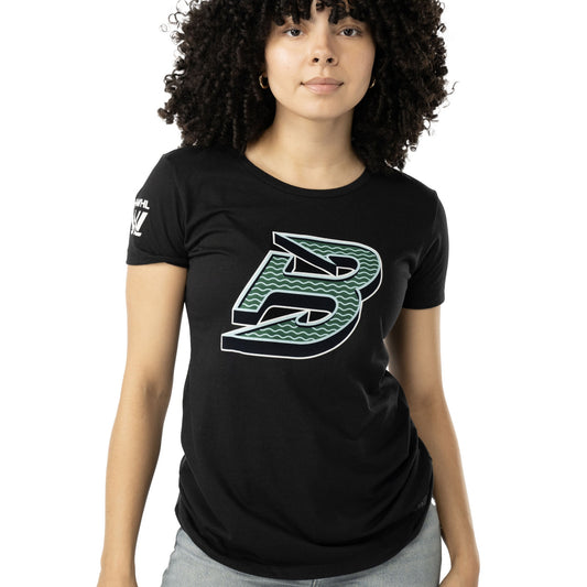 Boston Fleet Women's Bauer Front Logo Back Name T-Shirt