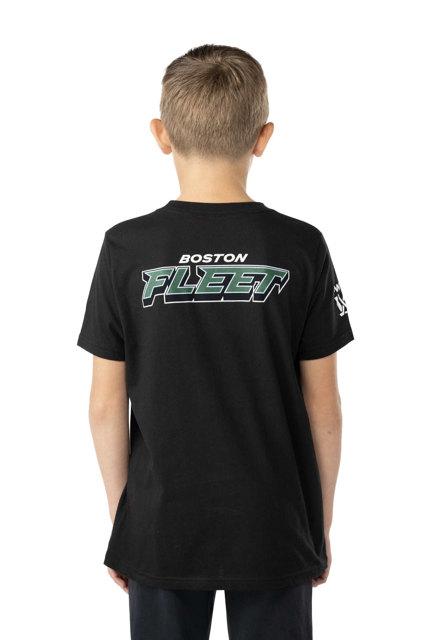 Boston Fleet Youth Bauer Front Logo Back Name T-Shirt