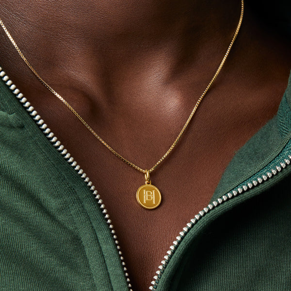 Boston Fleet Hillberg & Berk Gold Medallion Necklace