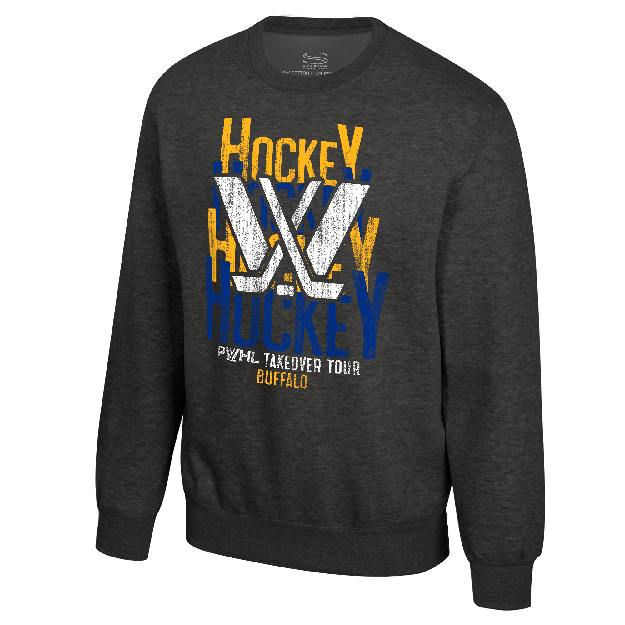 PWHL Adult Stadium Essentials Buffalo Takeover Dedication Crew - Crewneck in Gray
