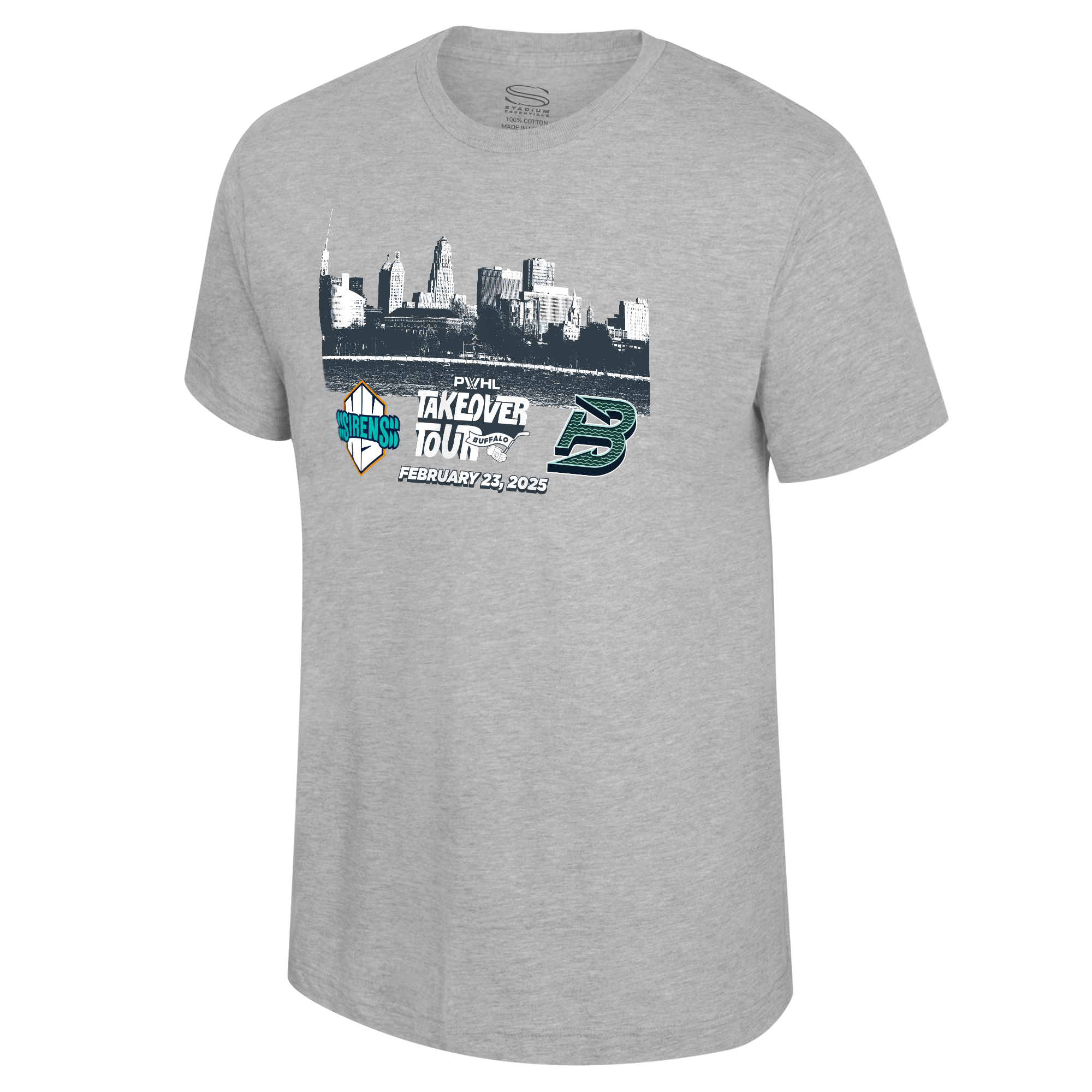 PWHL Adult Stadium Essentials Buffalo Takeover Skyline Match Up T-Shirt - T-Shirt in S