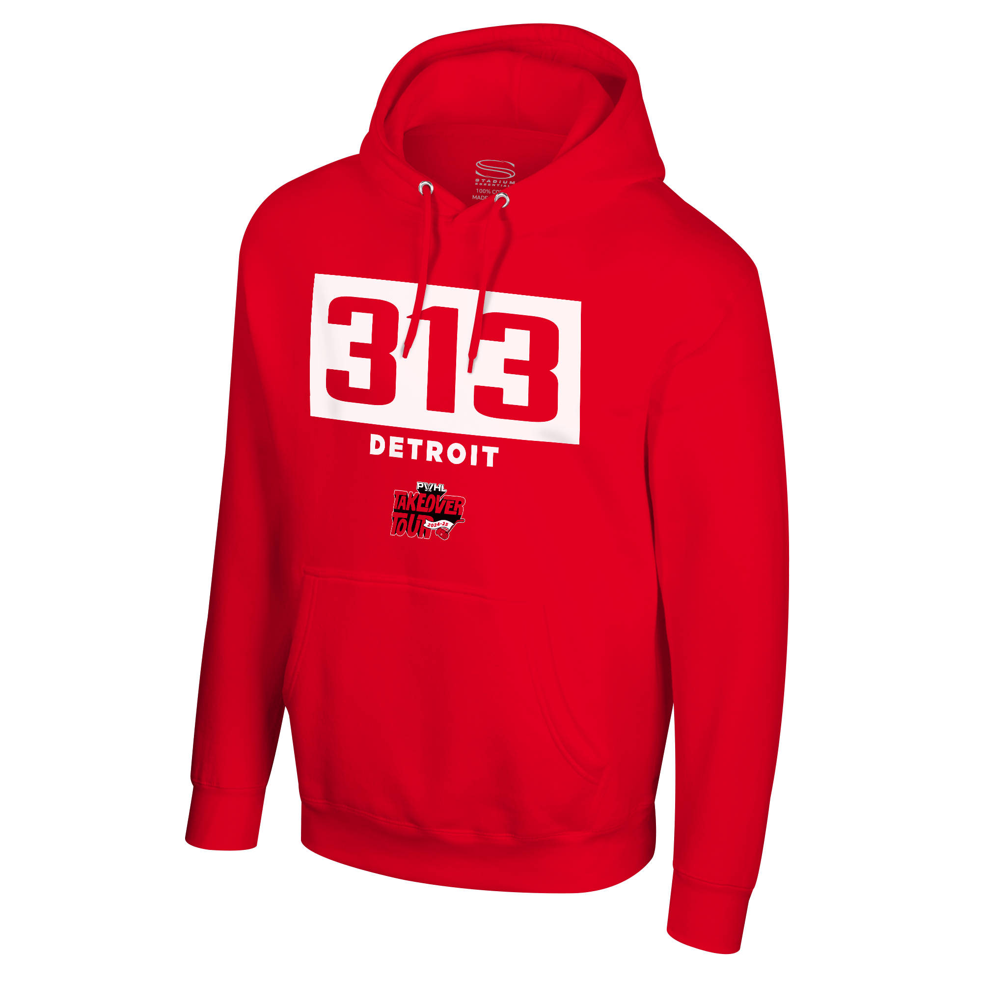 PWHL Adult Stadium Essentials Detroit Takeover Area Code Crossbar Hoodie - Hoodie in S