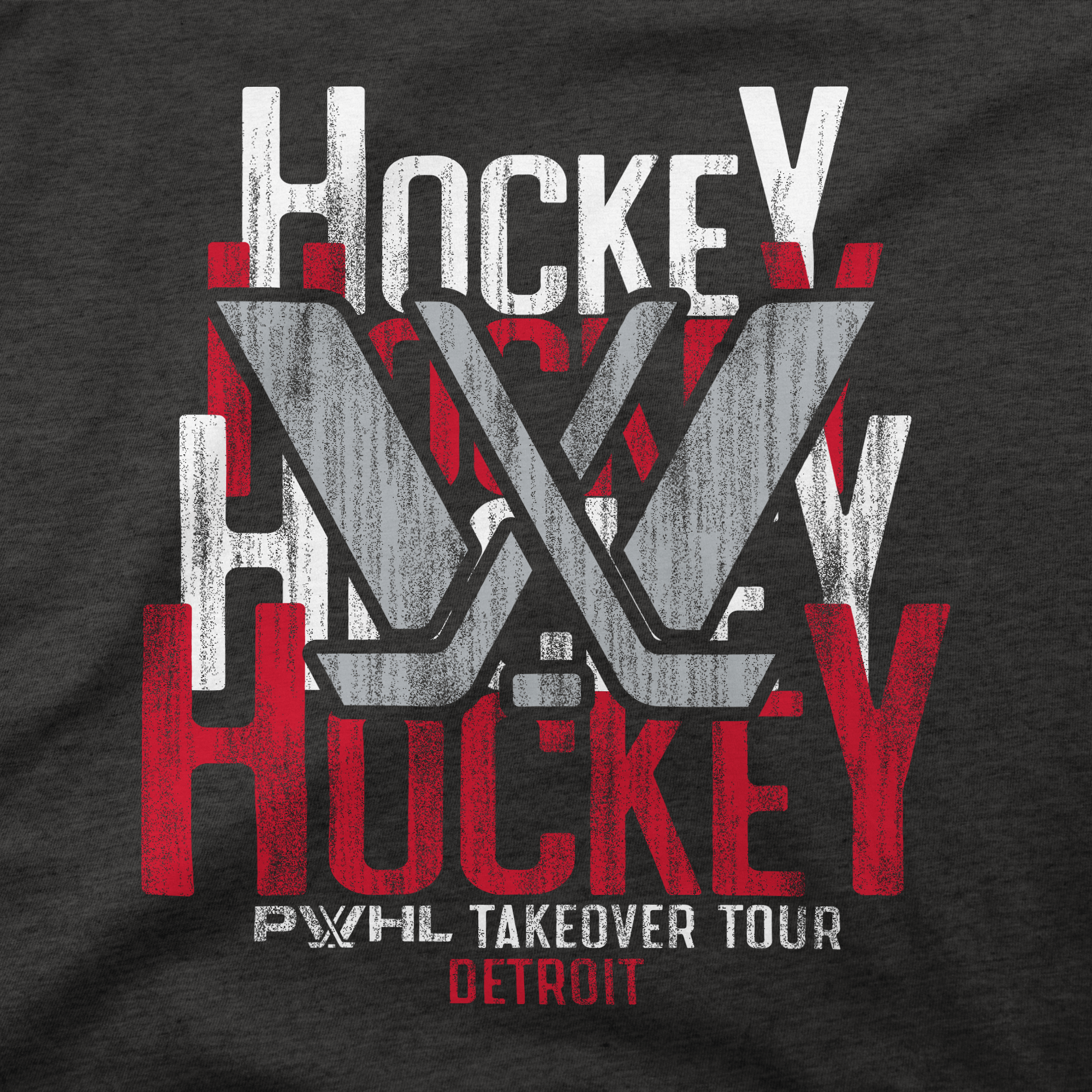 PWHL Adult Stadium Essentials Detroit Takeover Dedication Crew - Crewneck in Gray