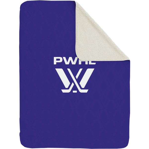 PWHL Large Sherpa Fleece Logo Throw Blanket
