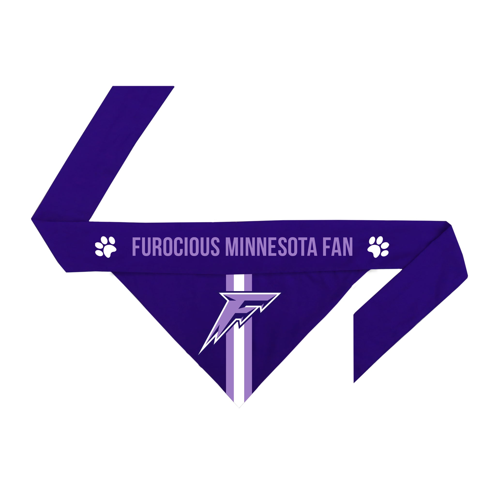 Minnesota Frost Reversible Pet Bandana - Pet in Purple