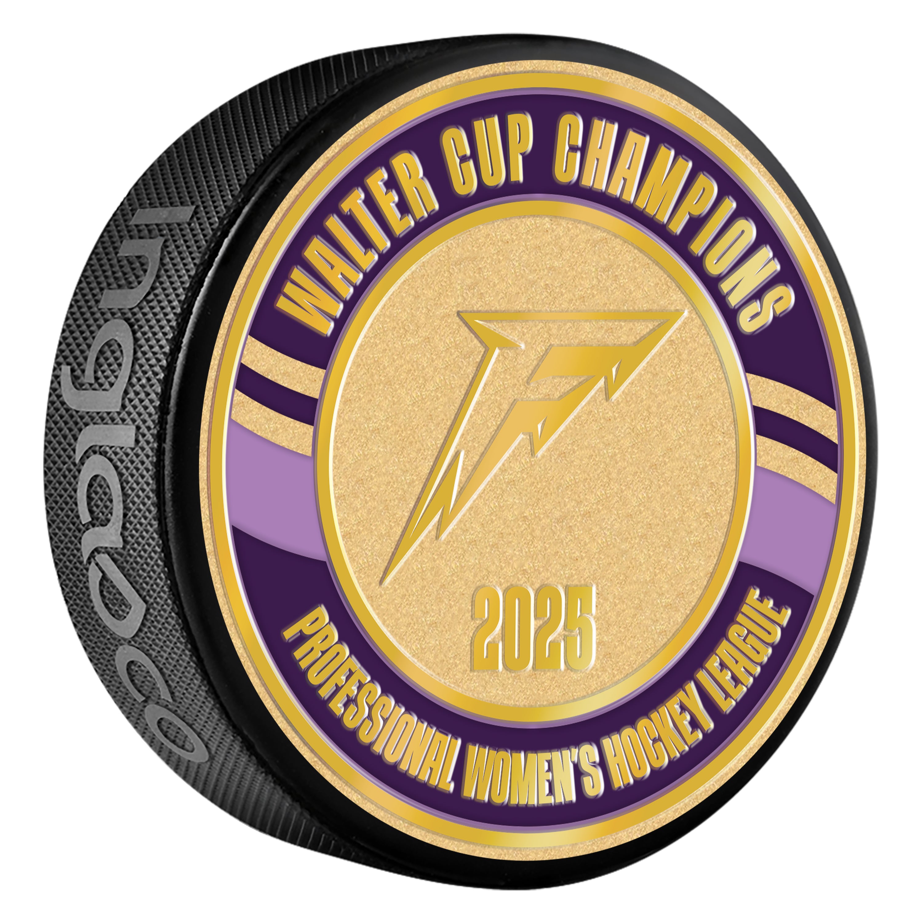 Minnesota Frost Championship 25 Gold Medallion Puck - Pucks in Gold