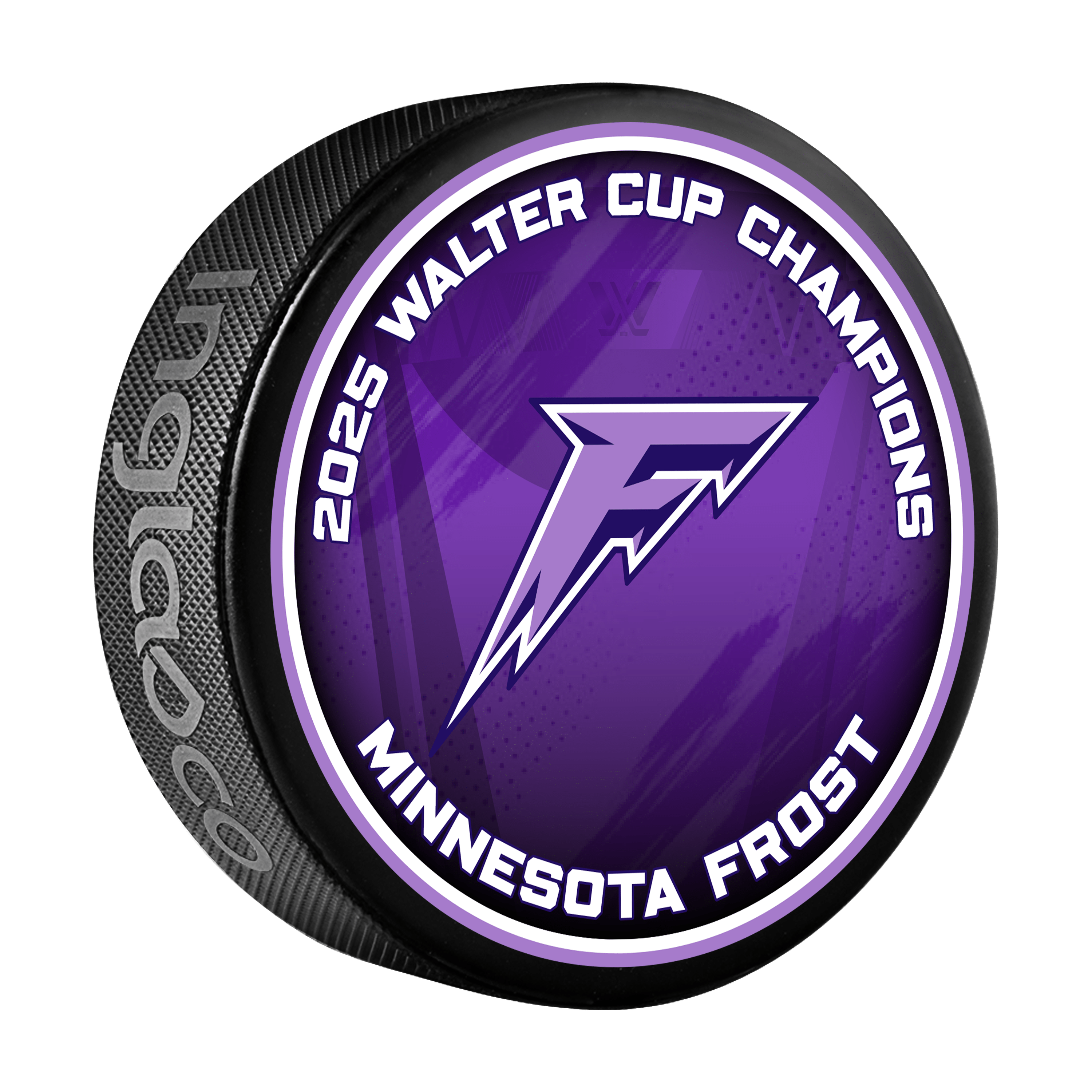 Minnesota Frost Championship 25 Roster Puck - Pucks in Purple