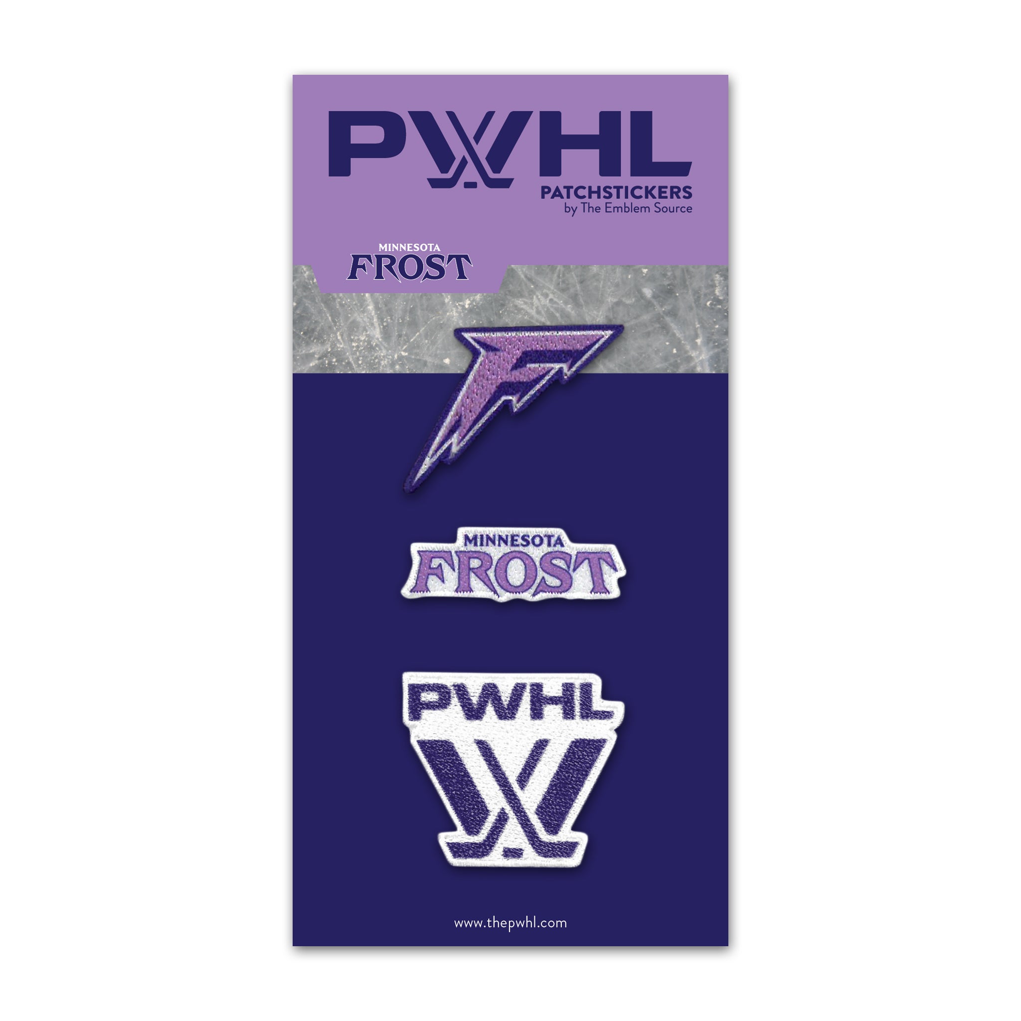 Minnesota Frost PatchStickers 3 Pack - Collectibles in Purple