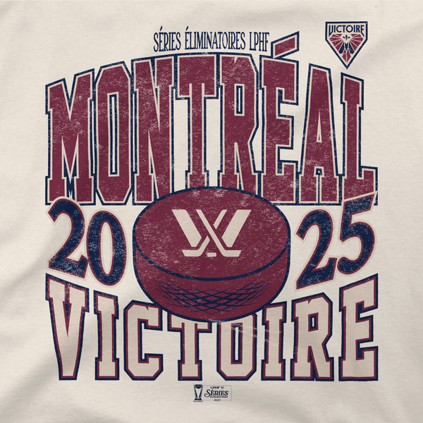 Montreal Victoire Adult Stadium Essentials Playoffs City Revolution 25 Urban T-Shirt