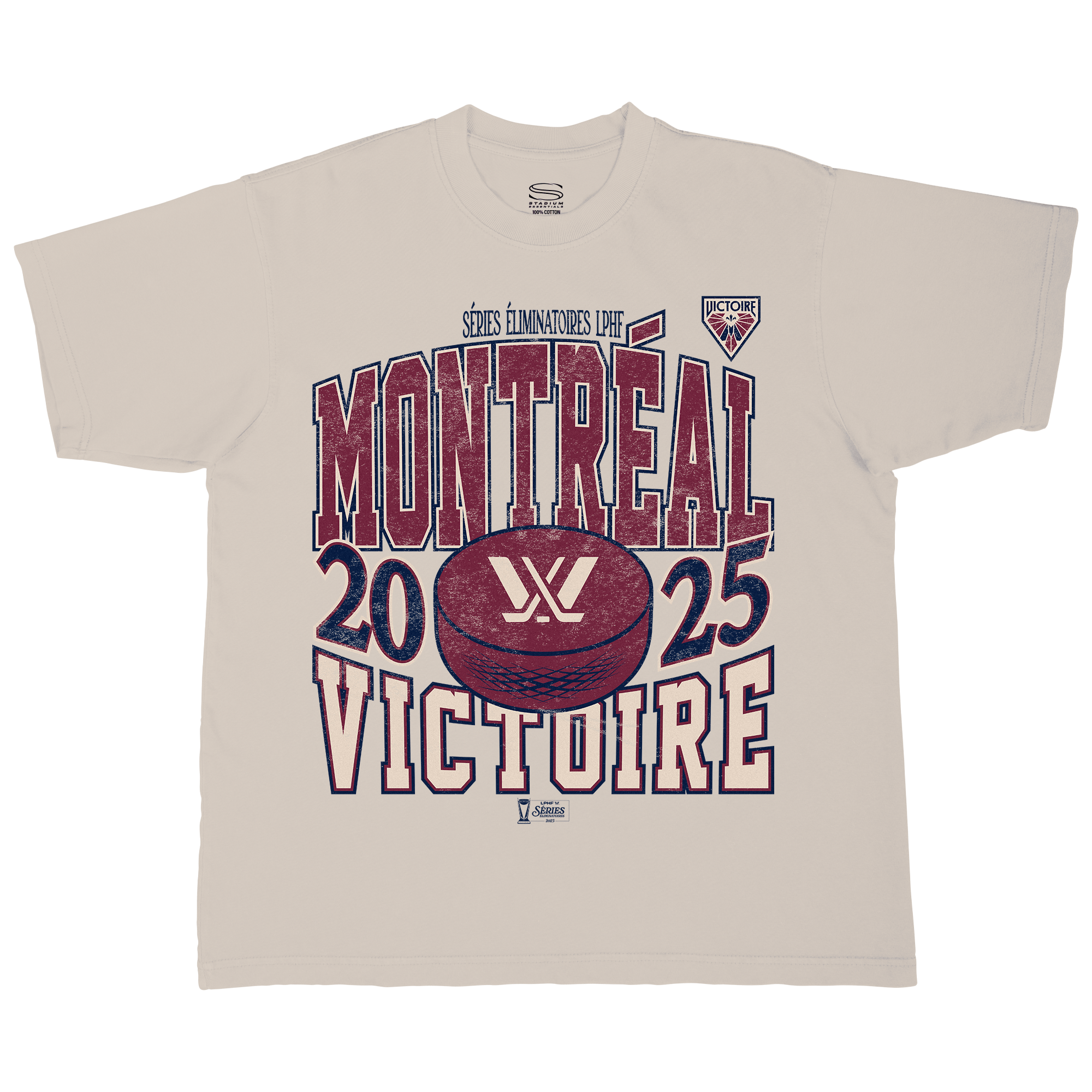 Montreal Victoire Adult Stadium Essentials Playoffs City Revolution 25 Urban T-Shirt - T-shirt in Cream