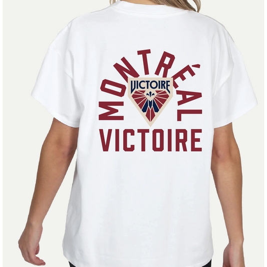 Montreal Victoire Unisex Line Change Back Hit Hockey Oversized T-Shirt