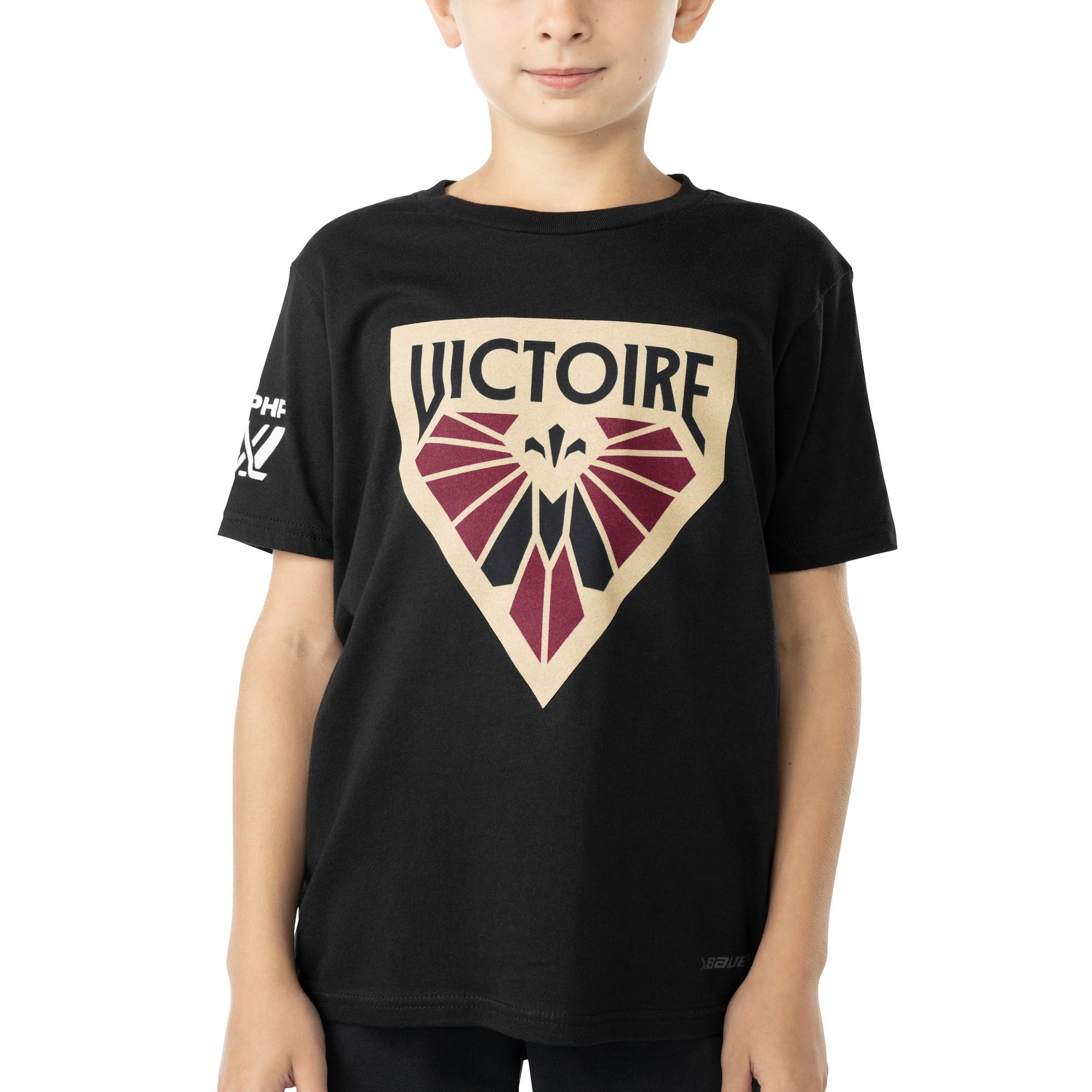 Montreal Victoire Youth Bauer Front Logo Back Name T-Shirt - T-Shirt in Black
