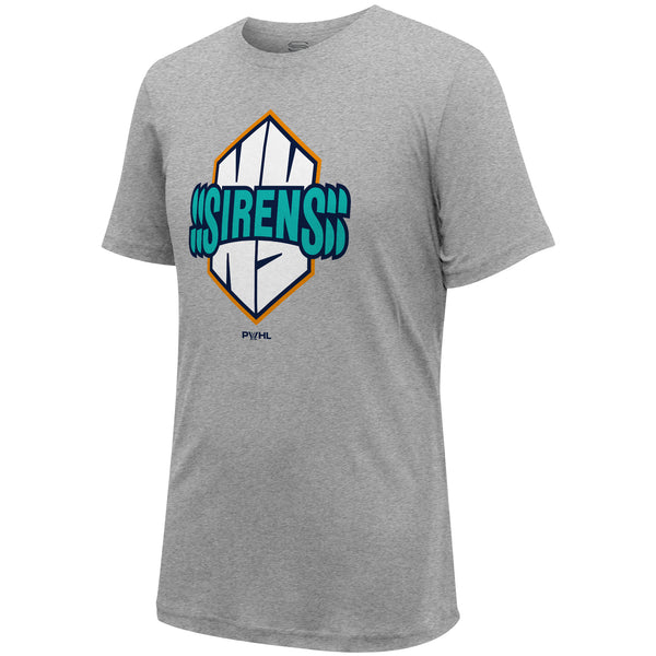 New York Sirens Unisex Stadium Essentials Logo T-Shirt - T-Shirt in Gray