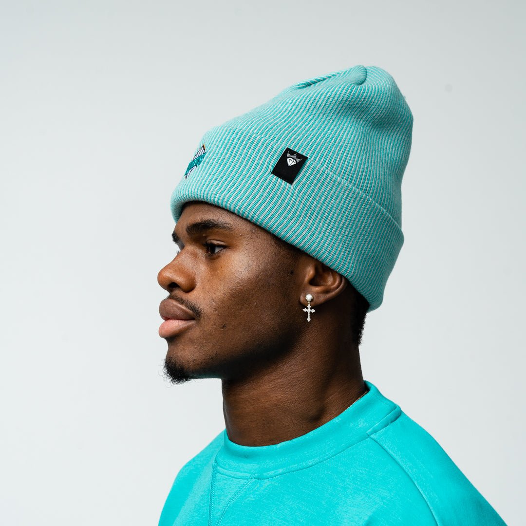 New York Sirens Adult Royalty Double Knit Beanie - Hat in Teal