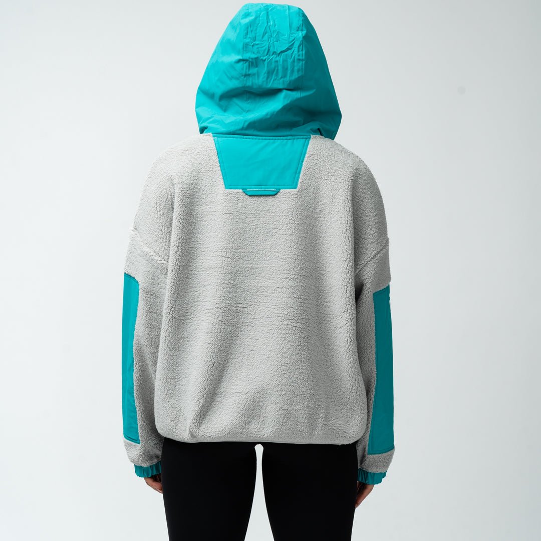New York Sirens Adult Royalty Sherpa Half Zip Jacket - Jacket in Teal