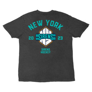 Pre - Order New York Sirens Adult Stadium Essentials Get Back Vintage T-Shirt - T-Shirt in Vintage Black