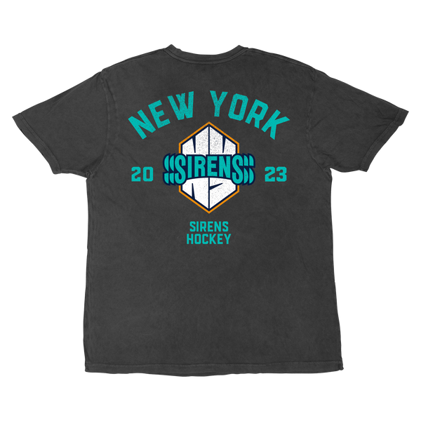 Pre - Order New York Sirens Adult Stadium Essentials Get Back Vintage T-Shirt - T-Shirt in Vintage Black