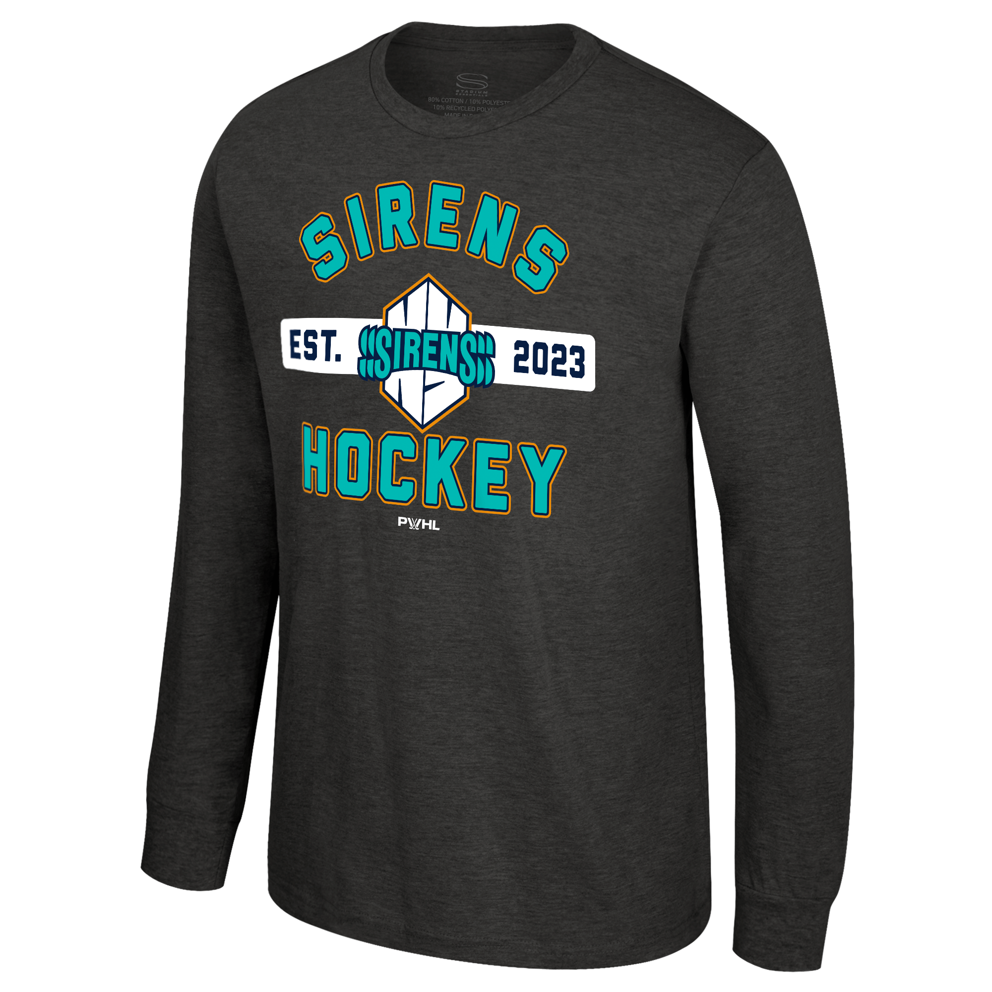 New York Sirens Adult Stadium Essentials Issue Long Sleeve T-Shirt - Long Sleeve T-Shirt in Gray