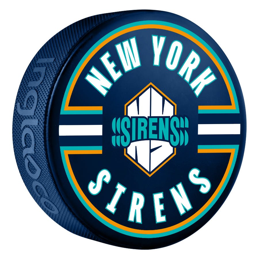 New York Sirens Colored Puck - Pucks in Blue