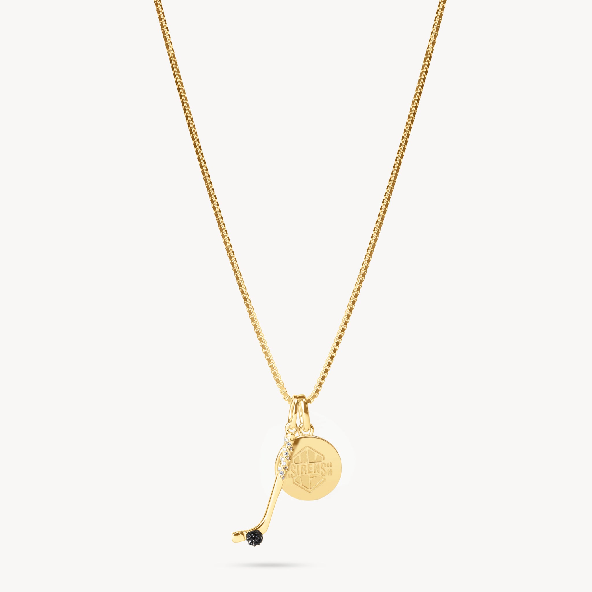New York Sirens Hillberg & Berk Gold Game Day Necklace - Jewelry in Gold