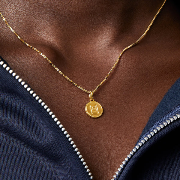 New York Sirens Hillberg & Berk Gold Medallion Necklace