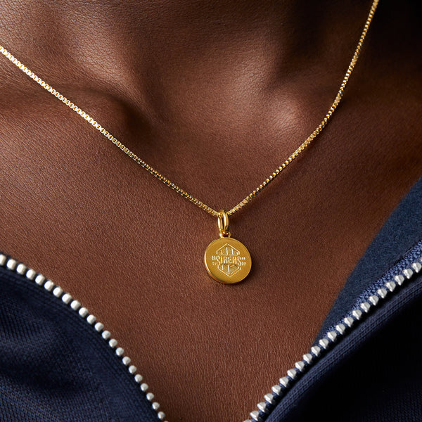 New York Sirens Hillberg & Berk Gold Medallion Necklace