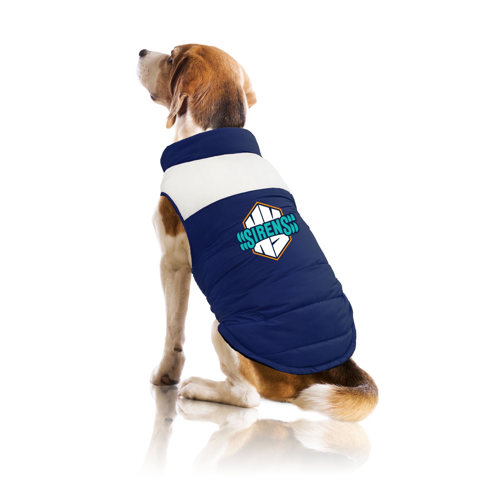 New York Sirens Pet Parka Puff Vest - Pet in Navy