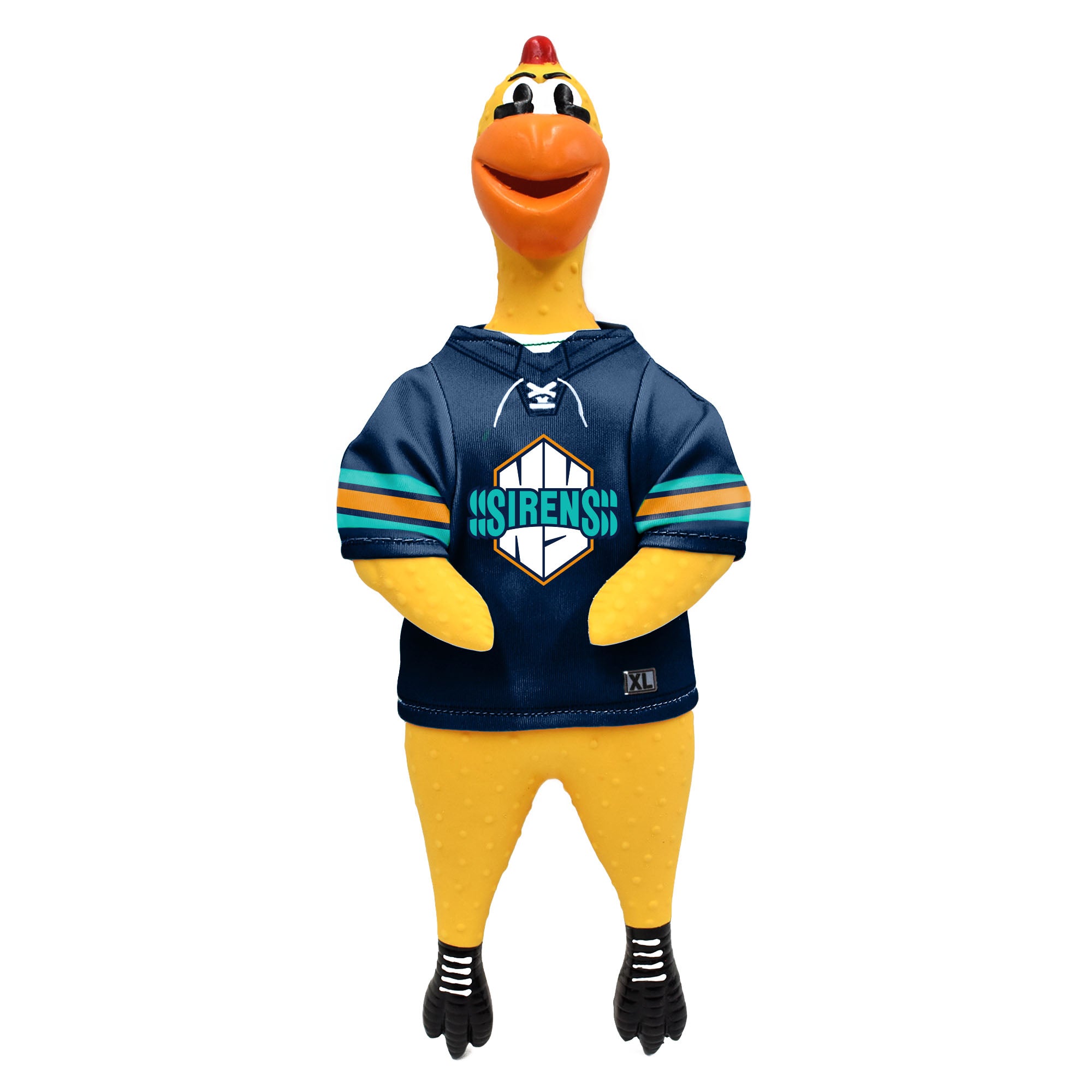 New York Sirens Rubber Chicken Pet Toy - Pet in One Size