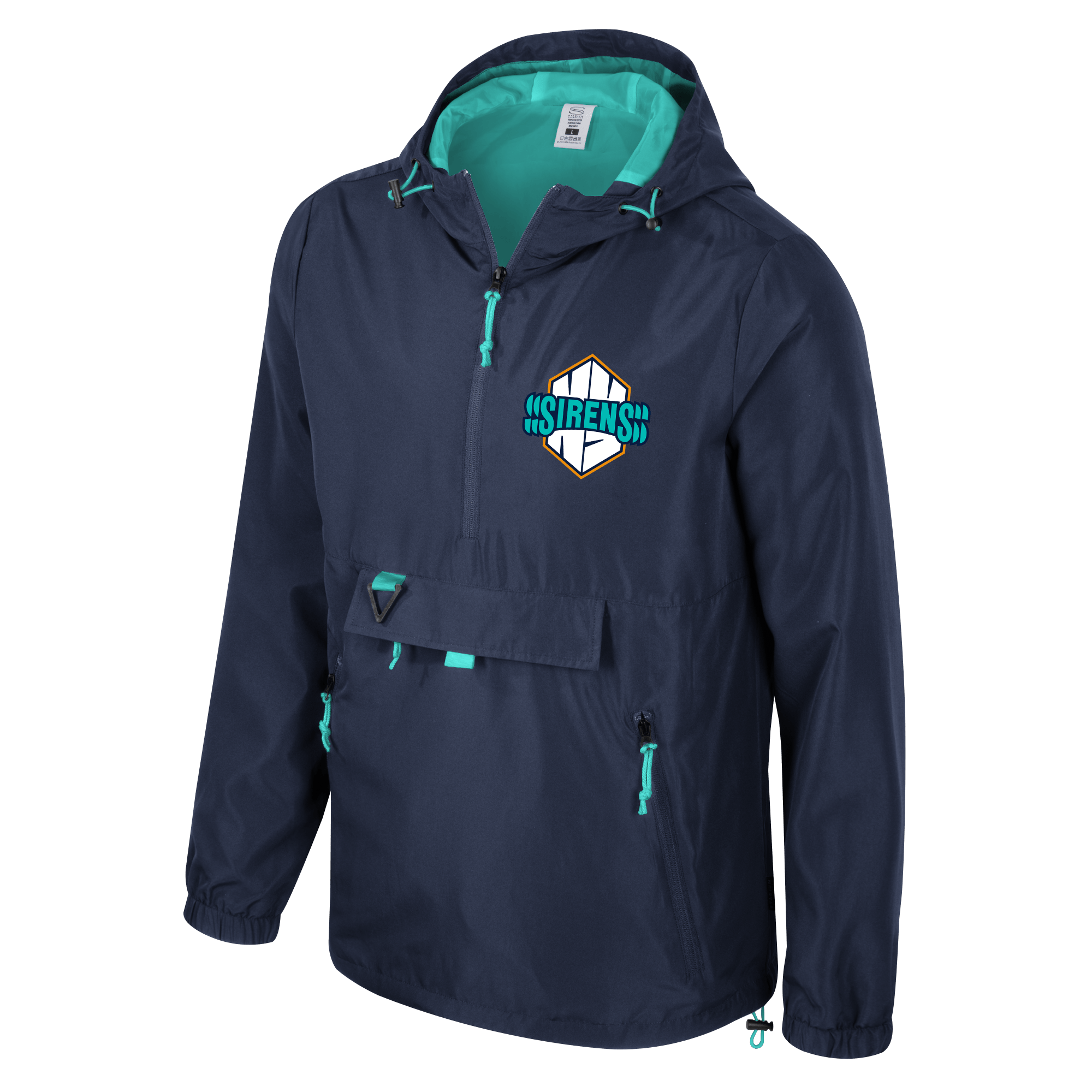 New York Sirens Adult Stadium Essentials Compete Quarter Zip Hybrid Jacket - Jacket in Navy