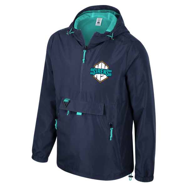 New York Sirens Adult Stadium Essentials Compete Quarter Zip Hybrid Jacket - Jacket in Navy