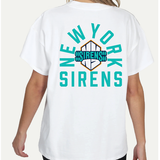 New York Sirens Unisex Line Change Back Hit Hockey Oversized T-Shirt