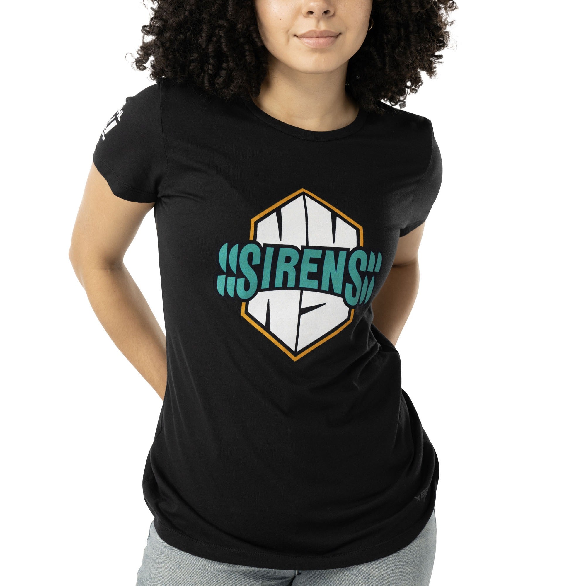 New York Sirens Women's Bauer Front Logo Back Name T-Shirt - T-Shirt in Black